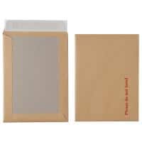 Office Depot Board Back Envelopes C6 Peel and Seal 190 x 140mm Plain 115 gsm Brown Pack of 125
