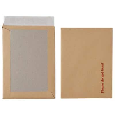 Office Depot Board Back Envelopes C6 Peel and Seal 190 x 140mm Plain 115 gsm Brown Pack of 125