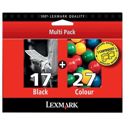 Lexmark 17+27 Original Ink Cartridge 80D2952 Black, Cyan, Magenta, Yellow Pack of 2