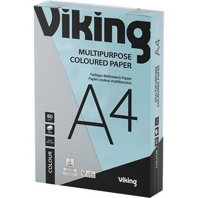 Viking A4 Coloured Paper Blue 80 gsm Smooth 500 Sheets