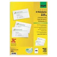 Sigel Business Cards 225 gsm White Pack of 40 Sheets of 10 Cards