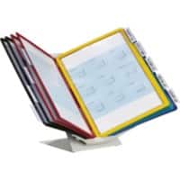 DURABLE Vario Display Panel System 10 Panels A4 Desk Mounted, Wall Mounted Plastic, Steel Silver