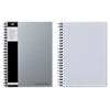Pukka Pad Notebook Silver A5 Ruled Spiral Bound Cardboard Hardback Silver Perforated 160 Pages 160 Sheets