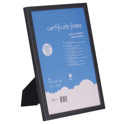 Viking Wall Mountable Wooden Certificate Frame 978931 A4 294 x 210 mm Black