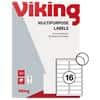 Viking Multipurpose Labels Self Adhesive 99.1 x 33.9 mm White 100 Sheets of 16 Labels