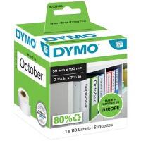 DYMO LW Spine Label Authentic 99019 18433 Adhesive Black on White 59 x 190 mm 110 Labels