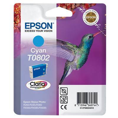 Epson T0802 Original Ink Cartridge C13T08024011 Cyan