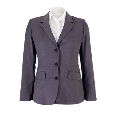 Icona Women's three button jacket - size 12 tall - charcoal grey