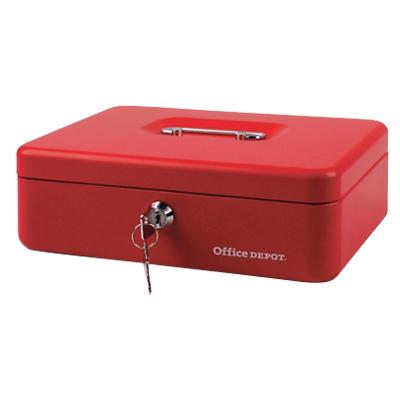 Office Depot Cash Box Red 260 x 185 x 81 mm