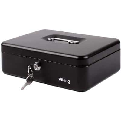 Viking Money Box with Key Lock 260 x 185 x 81mm Black