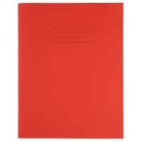 32 Page Red Exercise Book 230X180MM 15mm Feint Ruled Top Plain