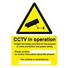 Warning Sign Cameras in Contast Operation PVC 15 x 20 cm