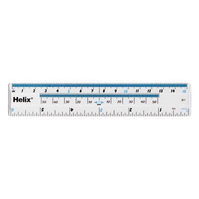 Helix Ruler Plastic 15 cm