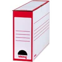 Viking Transfer File Easy Assembly Special format Red, White 10 (W) x 33.7 (D) x 25 (H) cm Cardboard Pack of 10