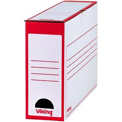 Viking Transfer File Easy Assembly Special format Red, White 10 (W) x 33.7 (D) x 25 (H) cm Cardboard Pack of 10