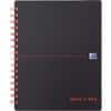 OXFORD Meeting Book Black n' Red A5+ Ruled Spiral Bound PP (Polypropylene) Hardback Black, Red Perforated 160 Pages