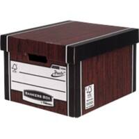 Bankers Box Premium Presto Classic Archive Boxes Woodgrain 257(H) x 342(W) x 400(D) mm Pack of 10