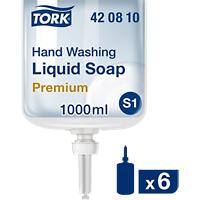 Tork Premium S1 Hand Soap Liquid Transparent 420810 1 L Pack of 6