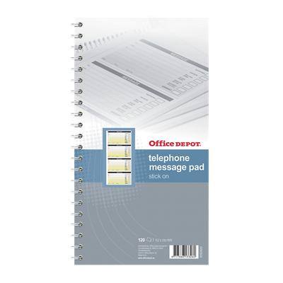 Office Depot Telephone Message Pad Assorted 60gsm Ruled 30 Sheets