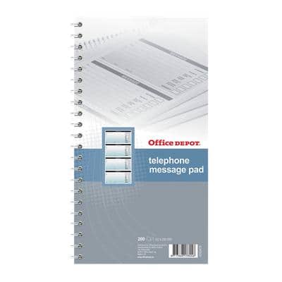 Office Depot Telephone Message Pad Special format Ruled Assorted Perforated  50 Sheets