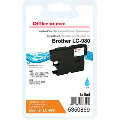 Office Depot Compatible Brother LC980C Ink Cartridge Cyan