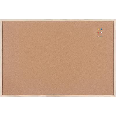 Viking Notice Board Non Magnetic Wall Mounted Cork 120 (W) x 90 (H) cm Wood Brown