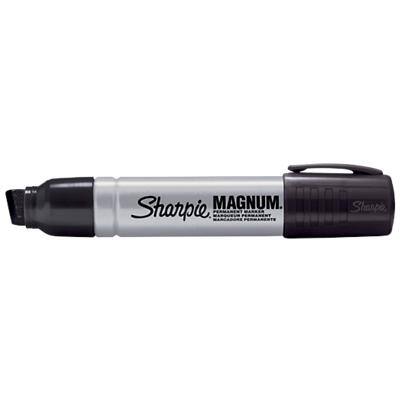 Sharpie Metal Barrel Permanent Marker Chisel Tip Black Magnum 14.8 mm - Pack 12