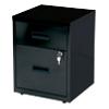 Realspace Pedestal with 2 Lockable Drawers Metal 400 x 400 x 510mm Black