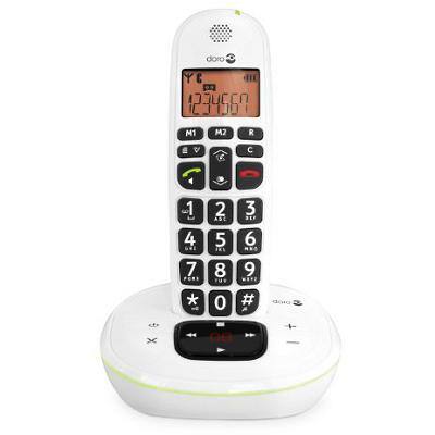 Doro PhoneEasy® 105WR White Large Button Cordless Phone with Answer Machine