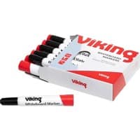 Viking Whiteboard Marker WBM2.5 Bullet 2.5 mm Black Pack of 12