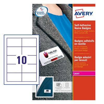 AVERY Zweckform Stick&Lift Name Badge L4785-20 Adhesive A4 White 80 x 50 mm 20 Sheets of 10 Labels