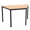 Niceday Trapezoidal Table with Beech Coloured MFC & Aluminium Top and Silver Frame 1400 x 700 x 750 mm