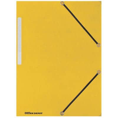Office Depot 3 Flap Folder A4 Yellow Cardboard Pack of 10