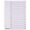 Office Depot Indices A4 White 15 Part Perforated PP 1 to 15