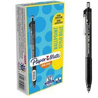 PaperMate InkJoy 300 RT Ballpoint Pen Medium 0.8 mm Black Pack of 12