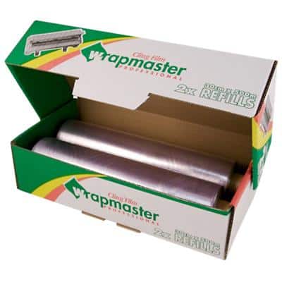 Wrapmaster Clingfilm Refills Professional 30 cm x 500 m Plastic Transparent Pack of 2
