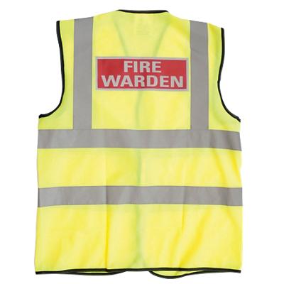 Alexandra Hi-Vis Fire Warden Vest L Yellow
