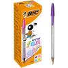 BIC Cristal Fun Ballpoint Pen Assorted Broad 0.6 mm Non Refillable Pack of 20