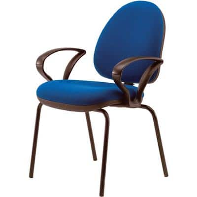 Newham 4 Legged Visitor Chair With Fixed Arms Blue