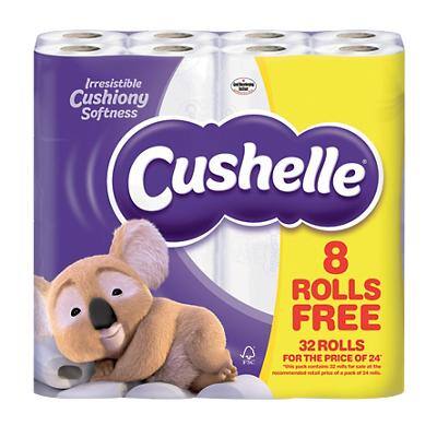Cushelle Toilet Paper 2 Ply 32 Rolls of 180 Sheets