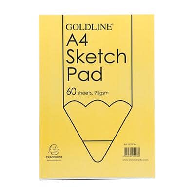 Goldline Glued A4 Sketch Book - Pack 4