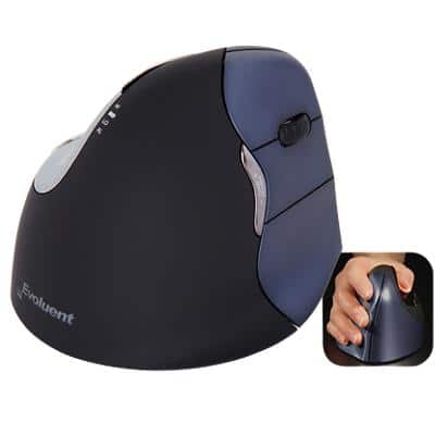 BakkerElkhuizen Wireless Ergonomic Mouse Evoluent4 Optical For Right-Handed Users USB-A Nano Receiver Black, Lilac