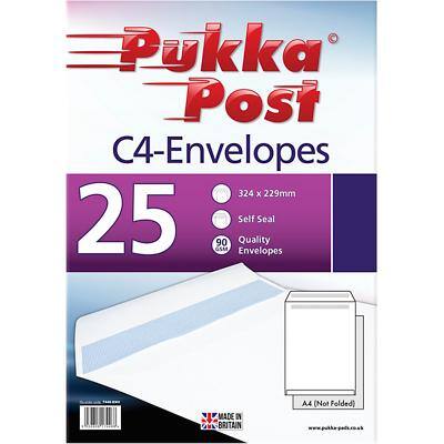 Pukka Pad Envelopes C4 90gsm White Plain Self Seal 25 Pieces