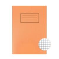 Silvine Exercise Book EX113 Orange Squared A4 Pack of 10