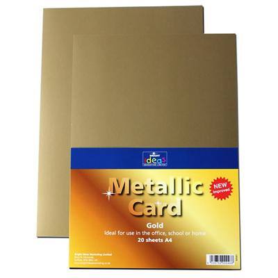 Gold A4 metallic card pack of 20