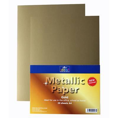 Gold A4 metallic paper pack of 20