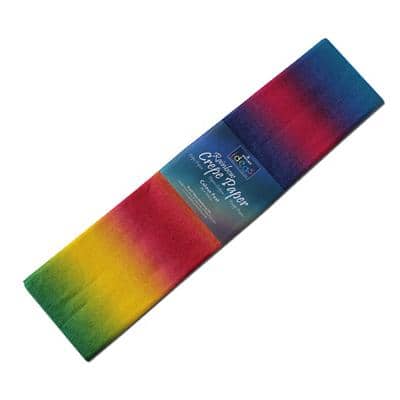 Crepe paper 500mm x 3m rainbow pack of 10