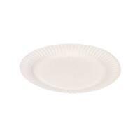SEM Disposable Plates Paper 22cm White Pack of 100