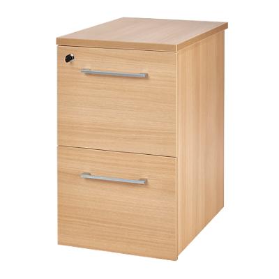 Soho 2 two-drawer filing cabinet in oak-effect 720 x 430 x 600mm