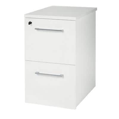 Soho 2 two-drawer filing cabinet in white 720 x 430 x 600mm
